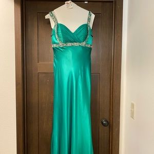 Emerald green dress